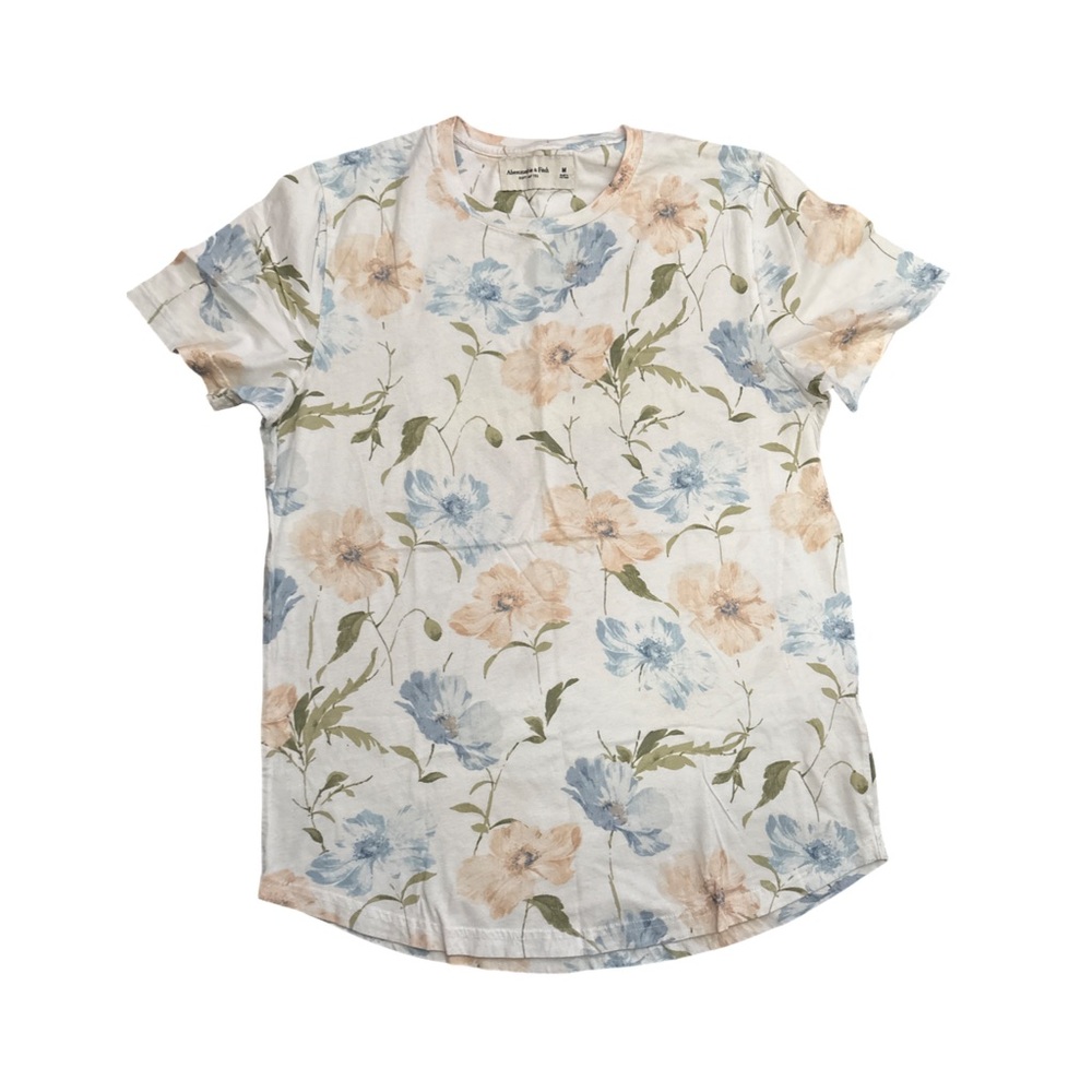 A&F Floral Soft AF T Shirt - size M